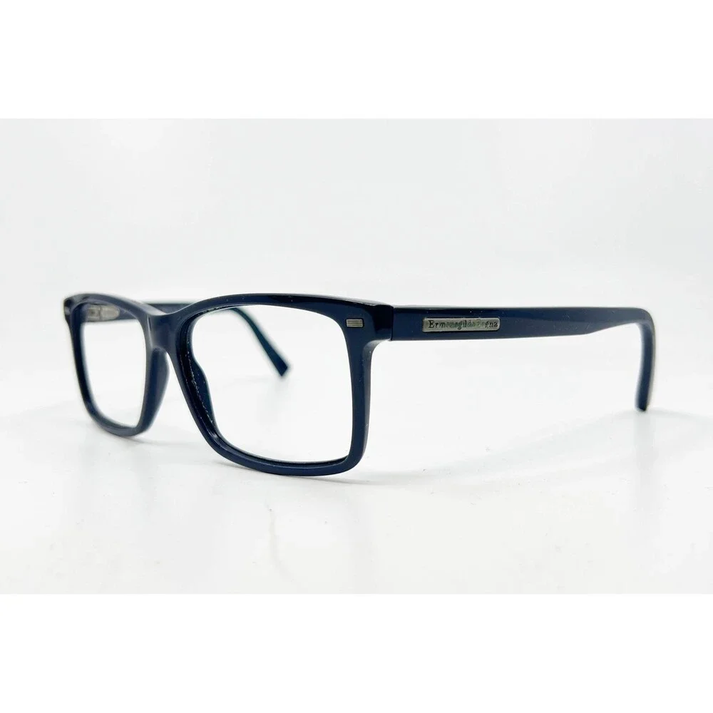 Ermenegildo Zegna Eyeglasses Mens Blue EZ 5002-3 090 57-16-145 Square Italy